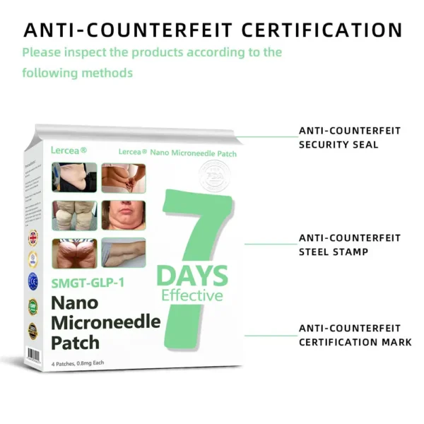 𝐋𝐞𝐫𝐜𝐞𝐚® SMGT-GLP-1 Nano Microneedle Patch