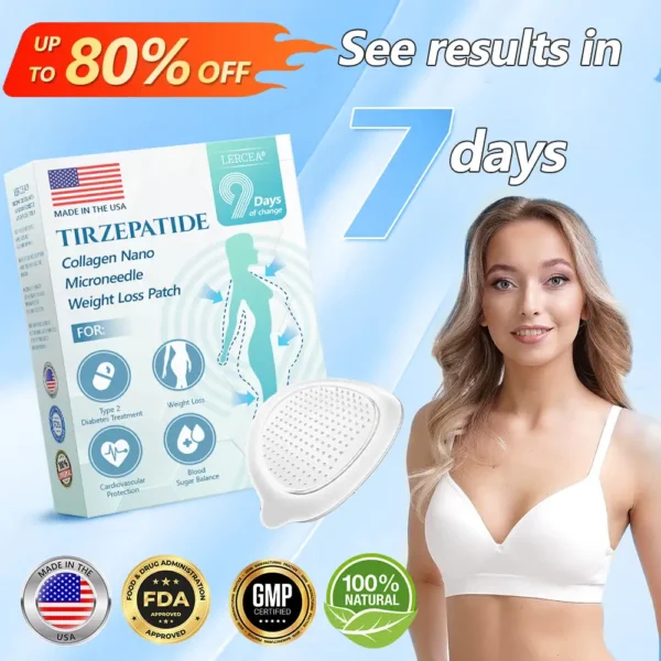 LERCEA® SMGT-GLP-1 Tirzepatide & Collagen Nano Microneedle Weight Loss Patch